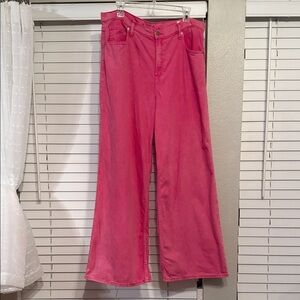 GAP Women's Wide Leg Pink Jeans